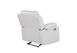 U6026 Blanche White Glider Recliner with LED