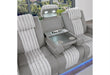 U8000 Grey Pwr Rec Sofa/Pwr Console Rec Loveseat W/PHR