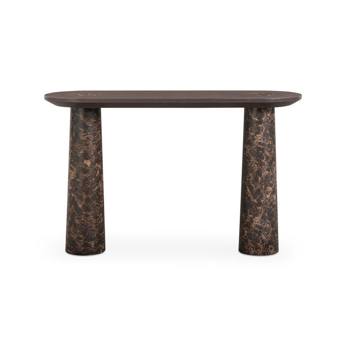 Braya 50" Faux Emperador Marble Console Table - Home And Beyond