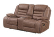 U2250 Brown Console Reclining Loveseat