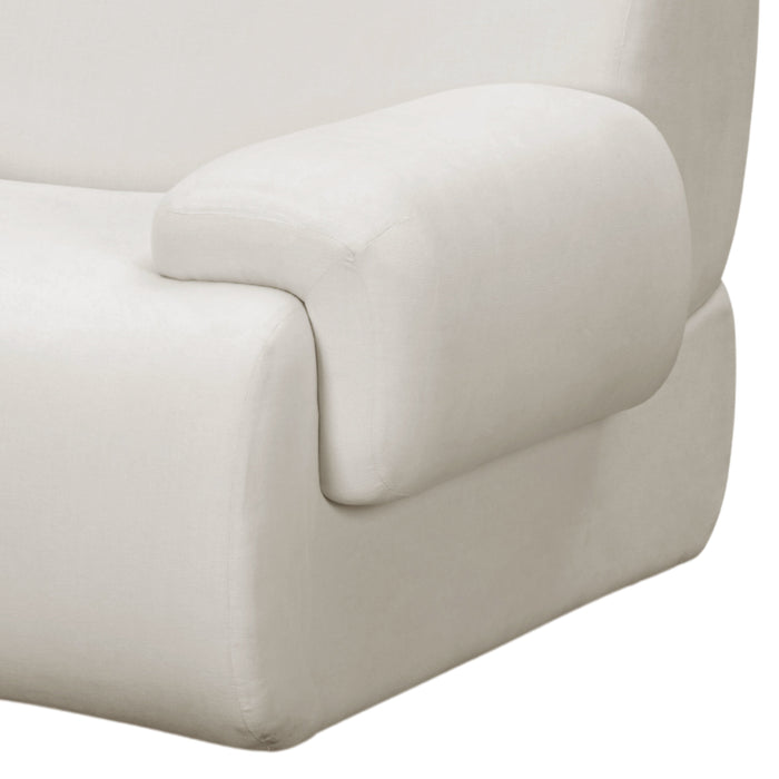 Zenith 5-Piece Contract-Grade Upcycled Fabric Cream Modular L-Sectional