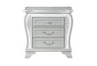 Aria Silver Nightstand with LED