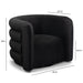 Curves Performance Velvet Swivel Accent Chair - Home And Beyond