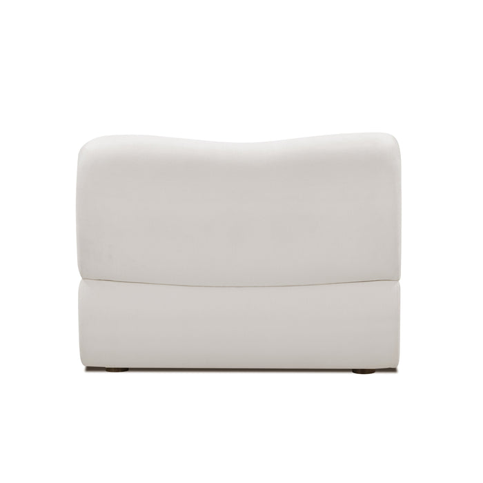 Zenith Contract-Grade Upcycled Fabric Cream Armless Chair