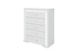 Naomi Silver Marble Chest with LED