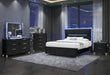 Lando Black Bed with Continuous LED