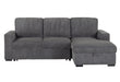 U2660 Grey L Sofa Bed Sectional Without Pullout