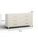 Dani 62" Cream Faux Shagreen 6-Drawer Dresser - Home And Beyond