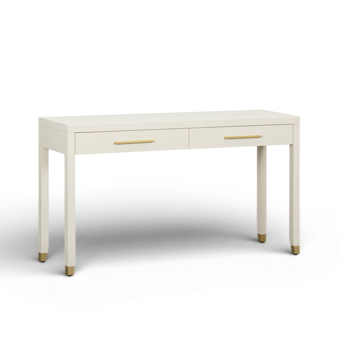 Dani 54" Cream Faux Shagreen 2-Drawer Console Table - Home And Beyond