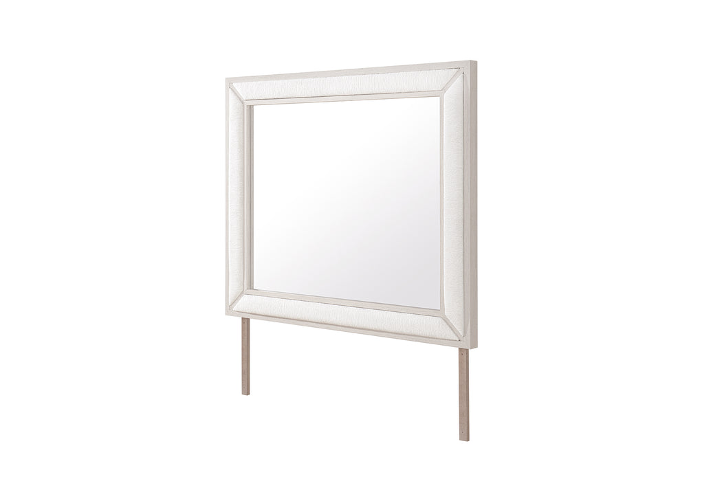 Clara Beige Upholstered Mirror