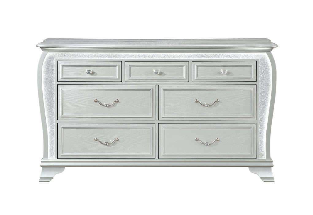 Aria Silver Dresser with LED