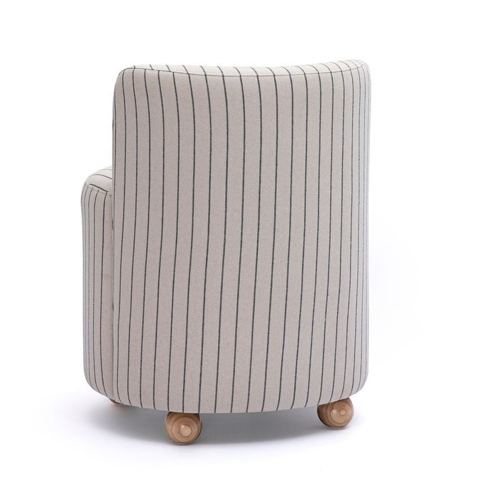 Hakuna Black and White Striped Linen Desk Chair - Home And Beyond