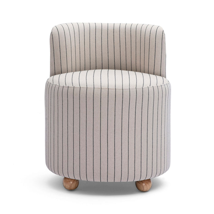 Hakuna Black and White Striped Linen Desk Chair - Home And Beyond