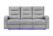 U6611 Grey 15 Power Reclining Sofa with LED