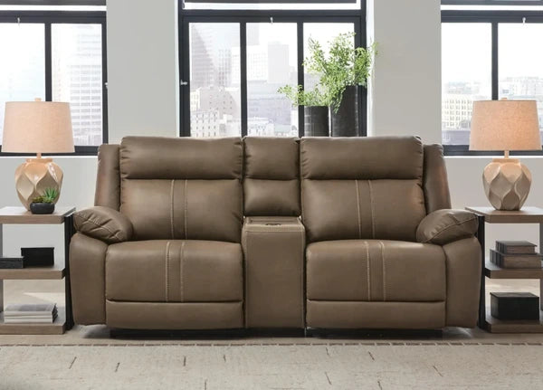 Max-Momentum 3-Piece Power Reclining Sectional Loveseat with Audio Console