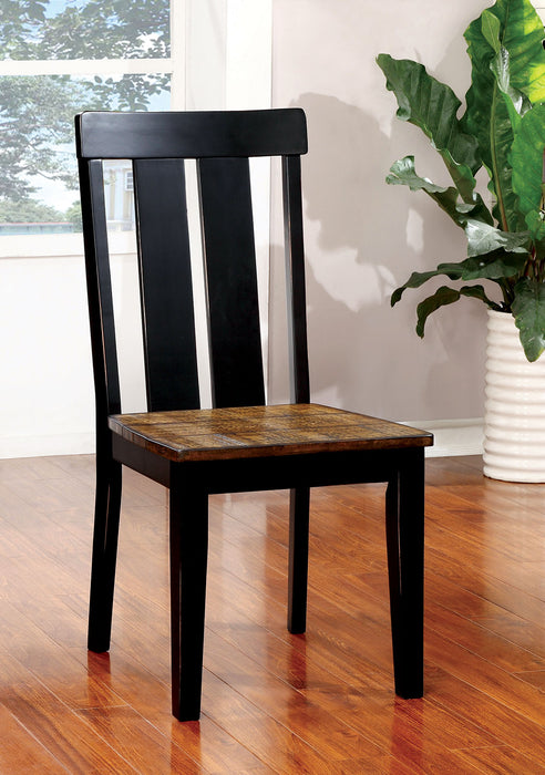 ALANA Antique Oak/Black Side Chair (2/CTN) image