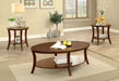 Brown Cherry 3 Pc. Coffee Table Set image