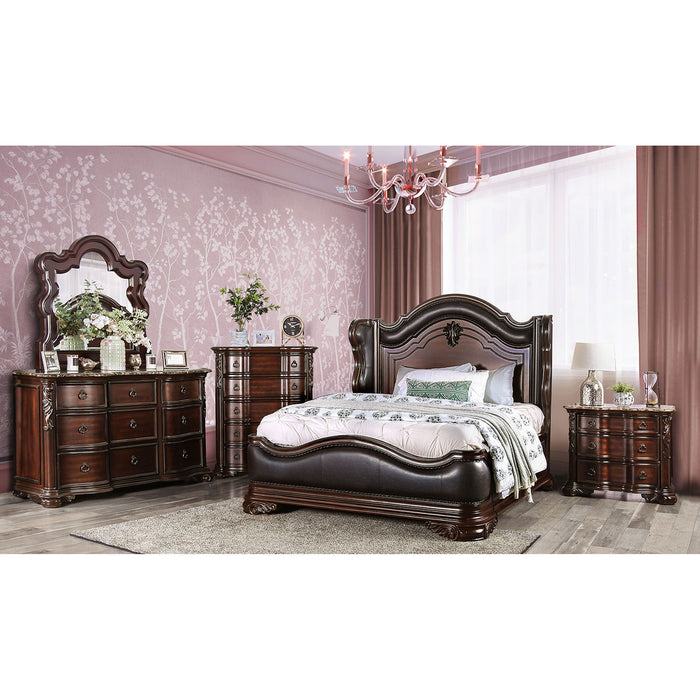 Arcturus Brown Cherry 5 Pc. Queen Bedroom Set w/ 2NS image