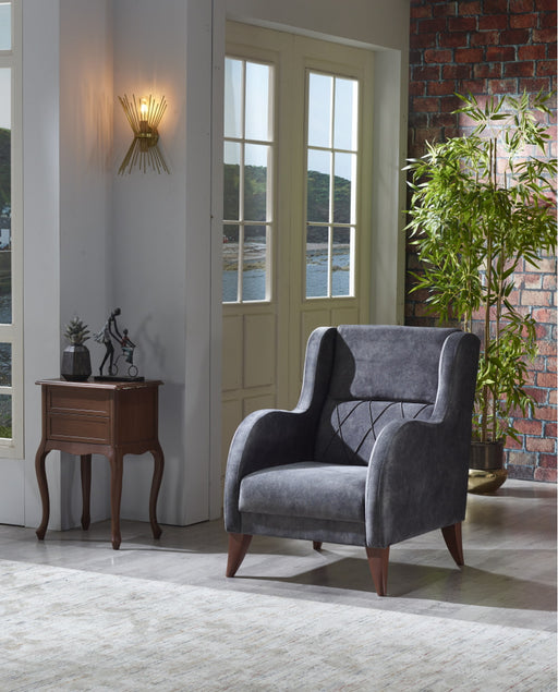Lizbon Living Room Armchair, Grey - Home And Beyond