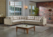 Lizbon Living Room Sectional, Cream - Home And Beyond