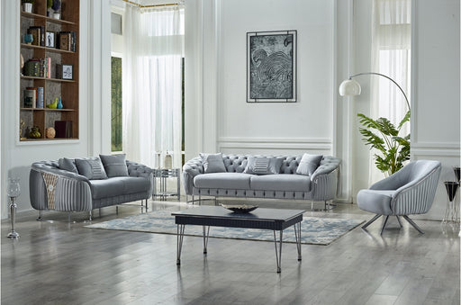 Lucas Living Room Armchair, Light Grey - Home And Beyond