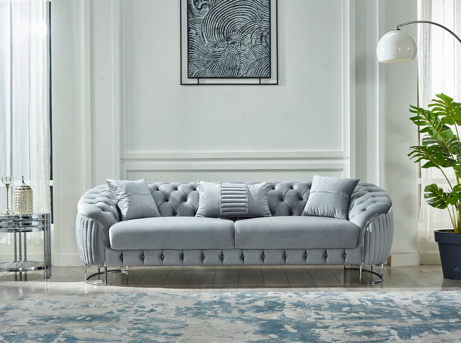 Lucas 3 Seat Sofa, Light Grey - Home And Beyond