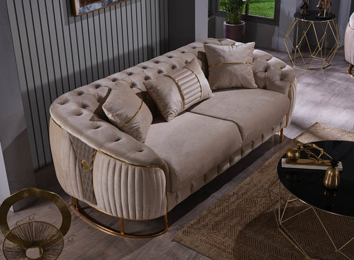 Lucas Loveseat, Beige - Home And Beyond