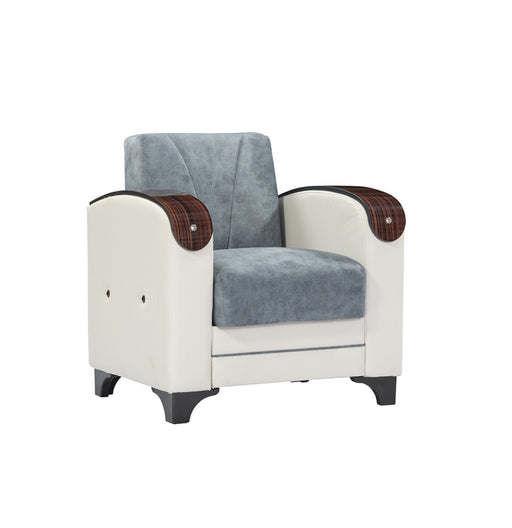 Senem Convertible Living Room Armchair, Grey - Home And Beyond