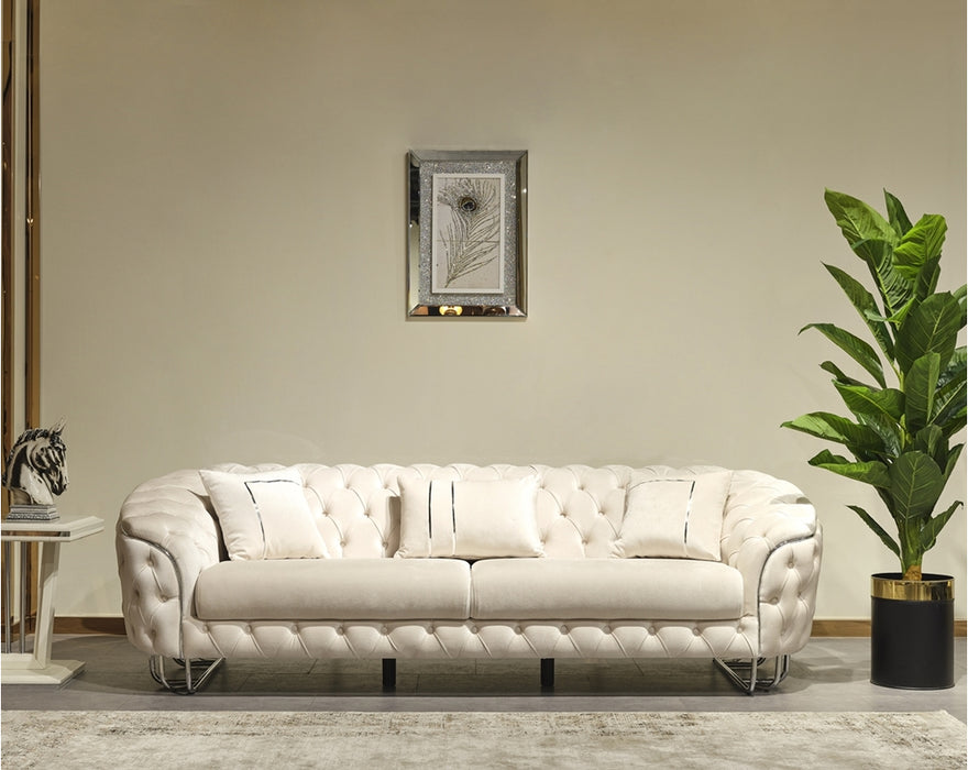 Nova 3 Seat Sofa, Cream - Home And Beyond
