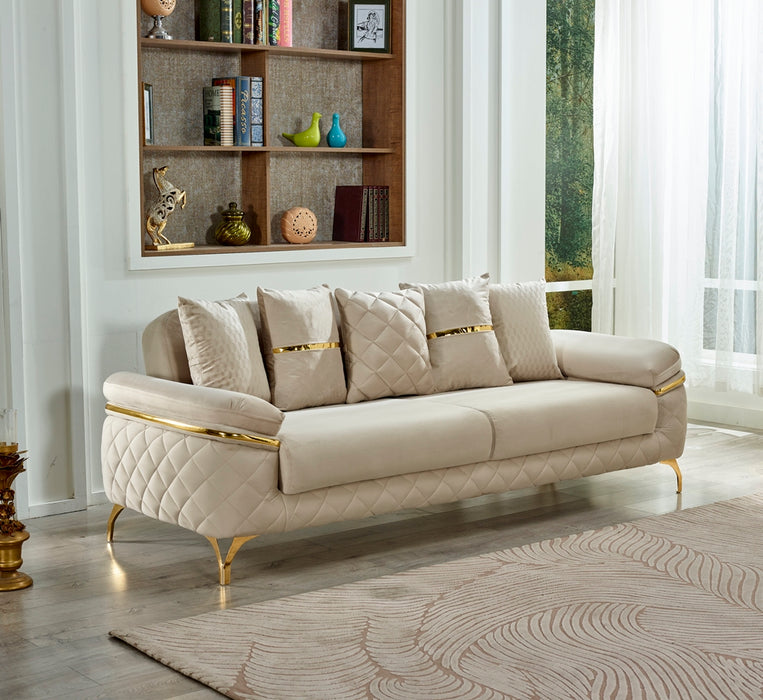 Orlando 3 Seat Sofa, Cream - Home And Beyond