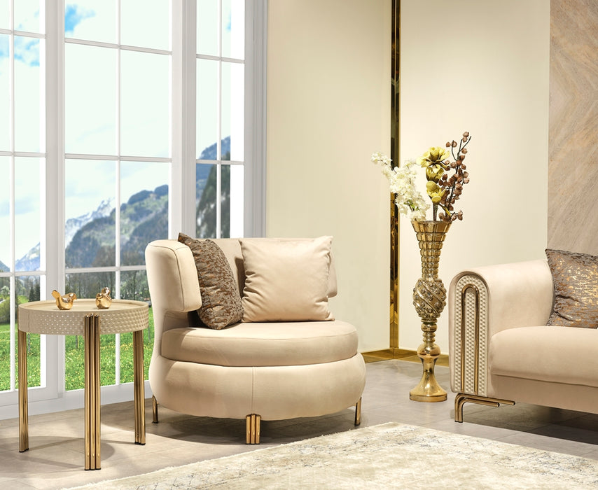 Paris Living Room Armchair, Cream - Home And Beyond