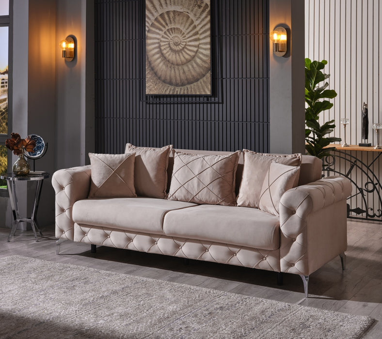 Riva 3 Seat Sofa, Cream - Home And Beyond