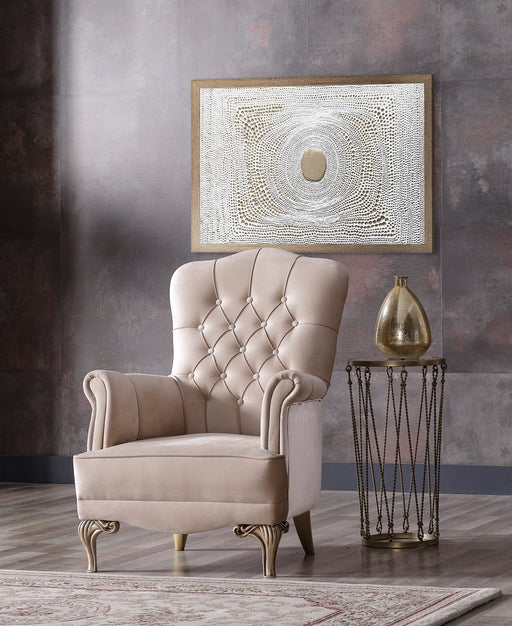 Rustik Living Room Armchair, Beige - Home And Beyond