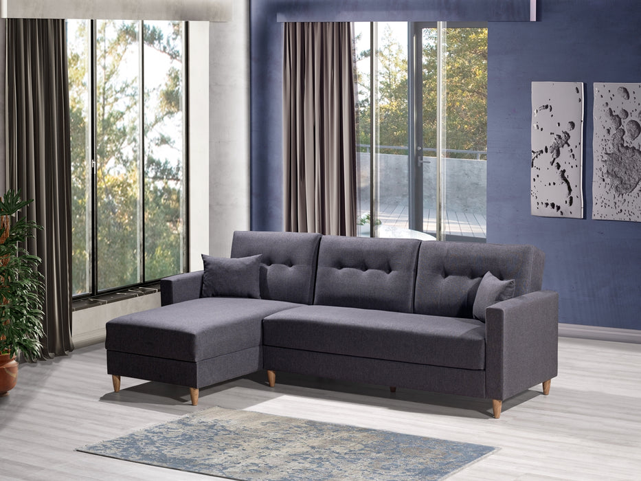 Scandi Sectional, Grey - Home And Beyond