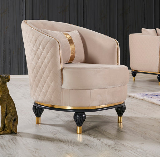 Toronto Living Room Armchair, Cream - Home And Beyond