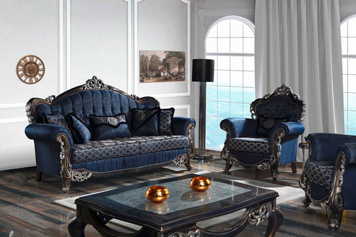 Tuana Living Room Armchair, Dark Blue - Home And Beyond