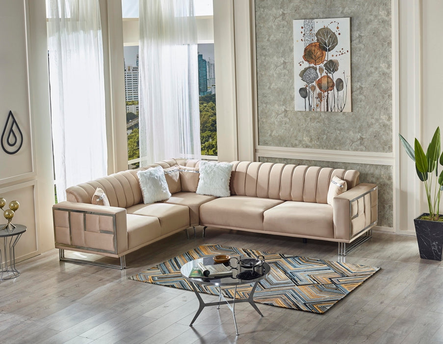 Puzzle Sectional, Cream - Home And Beyond