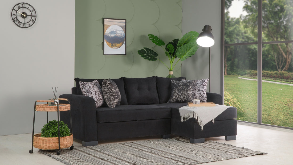 Veneto Sectional, Black - Home And Beyond